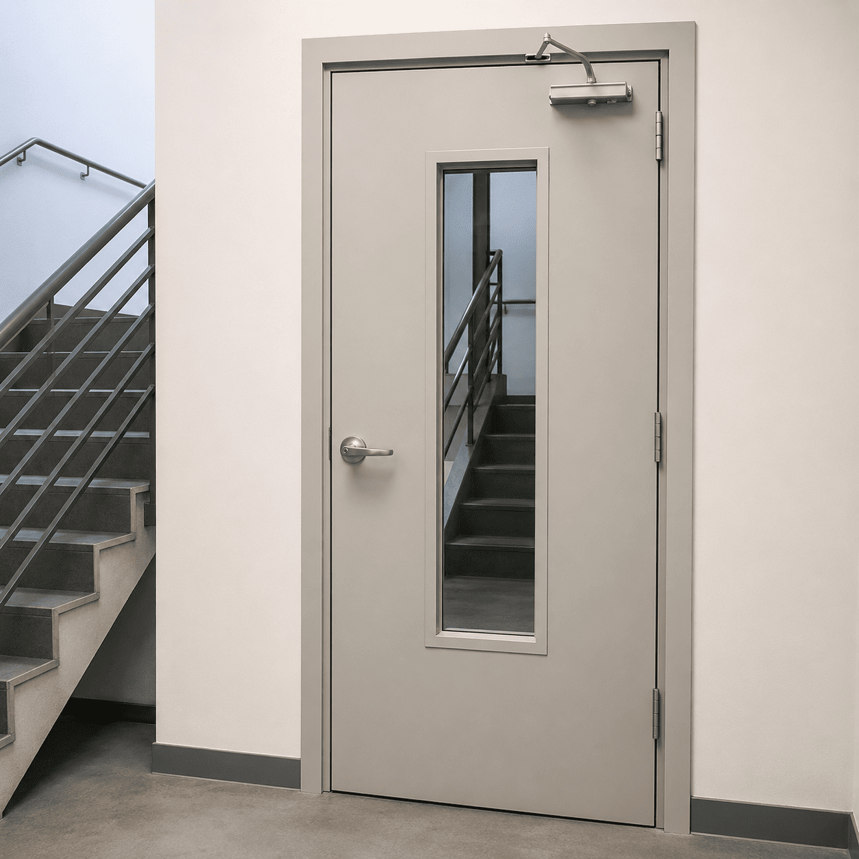 Tăng cường hiệu quả thẩm mỹ với ô kính chống cháy trên cửa thép